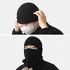 Beanie/Skull Caps 2 in 1 Mask Beanies Men Winter Balaclava Hat Full Face Shield Ski Bonnet Tactical Cycling Earmuffs Cap編みヘッドギアYQ240207