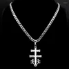 Anhänger Halsketten Vintage Katholische Caravaca Orthodoxe Russland Kreuz Halskette Frauen Männer Edelstahl Kruzifix Cherub Engel Schmuck ZZ235