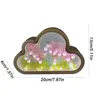 Night Lights Handmade DIY Cloud Tulip Mirror Lamp 2 In 1 LED Flower Table Light Home Decoration Lamps For Girl Birthday Gifts