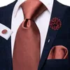 2023 Bordeaux Effen Zijde Zakelijke Stropdas HiTie Designer Mannen Stropdas Luxe 85 cm Hanky Manchetknopen Broche Bruiloft Stropdas Voor mannen 240123