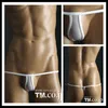 Underpants Men's T Back Thongs Fashion Boys' Low Waist Lingerie Sexy Convex Pouch Panties Thin Breathable One-piece Ribbon Youth Underwear