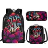 Schultaschen, Back to Fantasy-Pilz-Design, 3 Teile/satz, Kinder, lässig, modisch, Rucksack, Büchertasche für Kinder, Mädchen, Jungen, Mochila