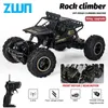 ZWN 1 16 4WD RC samochód z LED LED Radio Remote Controlc Car Buggy Off-Road Controls Trucks Boys For Children 240127