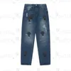 2024 Designer Jeans da uomo ch Jeans Chrome High Street Viola Pantaloni ricamati da uomo Ladies oversize strappato patch buco denim dritto CH Moda street wear slim fit