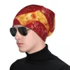 Baskar unisex stickade vinter beanie varm skid virkning slouch hatt mjuk pepperoni pizza kvinnor män mössa