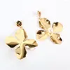 Pendientes colgantes UDDEIN Vintage geometría Metal Color oro flor oreja anillos para mujeres declaración encantos gota pendiente joyería de fiesta