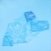 Płaszcza przeciwdeszczowe 3PCS Połączenia Pants kombinezon do ciała odzież deszczowa poncho z pokrywą obuwia (niebieski)