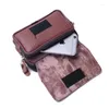Marsupi Pu Vintage Pack Borsa portamonete per telefono multifunzionale Unisex La cintura Portafoglio piccolo da esterno Uomo Donna