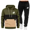 Freizeit Hoodie Jogginghose Mode Ehemann 2-teiliges Set Jogginganzug Herbst Winter Frühling Herren Sport bedruckter Trainingsanzug 240119