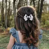 Hair Accessories 48pc/lot Dot Spot Ribbon Ear Bow Clips Baby Girls Prints Grosgrain Hairpins Kids Party Headwear Bulk