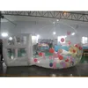 4 diamètre + 1,5 m tunnel bateau gratuit à porte activités de plein air grande maison à bulles transparente tente de camping boule à neige gonflable de Noël à vendre