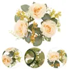 Dekoracyjne kwiaty las Daisy Flower Rose Candlestick Garland sztuczna ręcznie robiona dekoracja imprezowa () Rings Wreaths Boho Wedding Silk