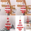 Decorações de Natal Decoração de Casa Decoração Pingente de Madeira Pendurado Porta Hanmade DIY Árvore de Natal Fontes de Festa Drop Delivery Jardim Festivo Otasj