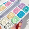 Glitzernde Highlighter-Palette „Meerjungfrau“, intensiv pigmentiertes Duochrom-Lidschattenpulver, seidig schimmernder Glow, Gesichts-Make-up 240202