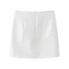 Skirts Women Fashion Flower Embellished Mini Skirt Vintage Mid-Waist Slim All-Match Casual Chic Female Short Mujer