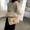 Evening Bags Brown Crossbody Messenger Bag For Women Leather Shoulder Ladies Medium Size Square Retro Designer Handbags 2024 Trend