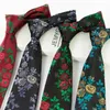 Bow Ties JEMYGINS Designs Classic Silk Men Tie Floral Rose 8cm Red Jacquard Necktie Gravata For Formal Wear Business Wedding