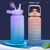 Water Bottles Time Bottle Marker Drinking Cute Cups Capacity Plastic Motivational Large Sports 2 With Liters Outdoor