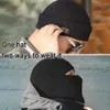 Beanie/Skull Caps Winter Knitted Balaclava Beanie Hat For Men 2 In 1 Full Face Cover Mask Skate Cap Tactical Riding Earmuffs Bonnet Windproof Hat YQ240207