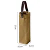 Storage Bags Vintage Wine Gift Bag Waterproof Washed Kraft Paper Bottle Eco-friendly Shopping Travel Reusable Tote