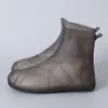 Män och kvinnor TPE gummiskor täcker dubbelt bottenskorskydd Vattentäta Galoshes Boot Antiskid 240125