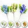 Flores decorativas 1pc colorido ovo de páscoa ramos de árvore planta falsa diy pintura espuma ovos ornamentos para decorações de festa feliz suprimentos