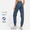 Lu Align Woman Loose Fabric Pant Fit Sport Women Active Back taille Lounge Jogger Fitness Leggings Deux poches latérales Jogger Lemon Lady Gry Sports Girls