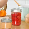 Bottiglie di stoccaggio 10 pezzi 250ml Mini trasparente argento coperchio in alluminio barattolo di vetro set piccoli frutti marmellata vasetto di miele barattoli con coperchio chiusura in plastica