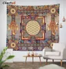 Cilected India Mandala Tapestry Gobelin Hängande vägg Floral Tapestry Fabric Polyestercotton Hippie Boho Bed Bead Table Cloths3400896