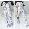 Women Socks Cartoon Two-Dimensional Strumpor Japanese Anime Girl Sexig Cosplay Over-Knee Long Tube Personlighet Velvet