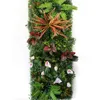 Flores decorativas 40 120 CM Planta Artificial Panel de Pared de Hierba Resistente a los Rayos UV Valla de Hoja Verde Pantalla de Patio Trasero Decoración de Bodas y Navidad