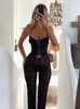 Townlike Bandage Sexy Party Kant Jumpsuits Voor Vrouwen Elegante Backless Halter Rompertjes Womens Jumpsuit Zomer Overalls 240129