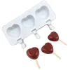 Baking Moulds Living Heart Silicone Popsicle Mold Ice Cream Fondant Cake Decorating Tools DIY Chocolate