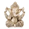 Resina Lord Ganesha Decoração Elefante Deus Estátua Riqueza Escultura Presentes 240123