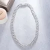 سلسلة Starsgem Hip Hop Style 925 Silver Sterling Moissanite Necklace Cupan Rink Chain for Men