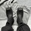 Роскошные брендовые резиновые непромокаемые сапоги, женские однотонные ботильоны для женщин, ботинки на платформе на массивном каблуке, женские ботинки без шнуровки с квадратным носком 240202