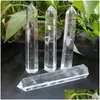 Artes e artesanato grande natural claro cristal quartzo torre ponto obelisco varinha cura 8.5cm 16cm entrega gota casa jardim dh3bv