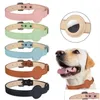 Dog Collars Leashes Pet Locator Collar GPSトラッカー高品質のビーガンレザーエアタグアクセサリードロップデリバリーホームガーデン用品oto5k