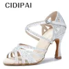 CIDIPAI Latin Dansschoenen Vrouw Salsa Prestaties Ballroom Glanzende Dansschoenen Indoor Party Schoenen Gouden Dames Trouwschoenen 240125