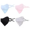 Foulards pour filles, couleur unie, Type d'oreille suspendu, pour femmes, randonnée, Protection des yeux, masque en soie, écharpe faciale, couverture de Protection solaire