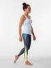 Pantaloni attivi Blu Grigio Bianco Giallo Abiti da allenamento per la danza Collant da corsa Leggings per yoga Palestra Donna Donna