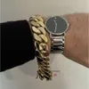 New Arrival Stylish Hip Hop Bracelet 14k Real Gold Plating Over 999 Silver Cuban Bracelet 18mm 8 180g Hip Hop Bracelet