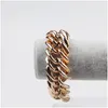 Charme Pulseiras Moda Acrílico Chunky Chain Womens Exagerado Rose Gold Cor Wrap Cuff Bangle Declaração Jóias Gota Entrega Ottms