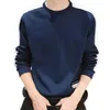 Maglietta da uomo a maniche lunghe Colori a contrasto O Collo T-shirt Pullover Felpa Primavera Inverno Maglietta per abbigliamento da uomo 240118