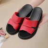 Slippers 2024 Summer Women's Flip-flops Thick Bottom Increase Leisure Layer Cowhide Soft Surface Zapatos De Verano Mujer