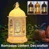 Ramadan lanterns beautifully decorated LED Eid Mubarak lamps plastic battery powered festival table for home 240122