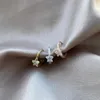 Pendientes de aro Mini corazón mariposa para mujer estrella de circón Piercing cartílago pequeña hebilla de oreja niñas lindos regalos de joyería KBE337