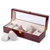 6/10/12 Slots Luxury Wooden Watch Case with Removable Watch Pillow Metal Clasp Watch Display Watch Box Organizer for Men 240129