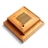 ティートレイピニーナチュラルバンブレイトレイスクエアと長方形のセレモニーテーブル中国語セット環境ボード