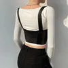 Mode cummerbunds justerbar spänne svart pu läder bälte damer bustier tjej punk gata midja korsett shaper tillbehör 240122